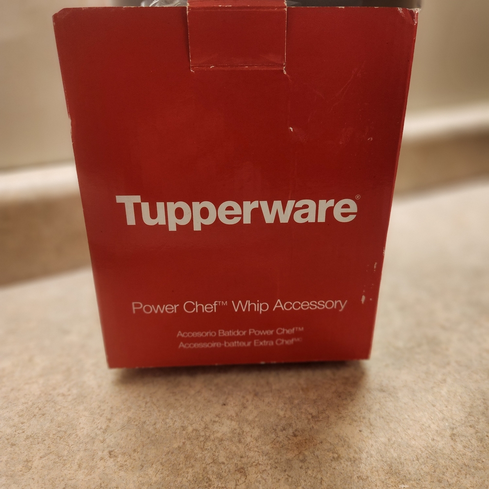 Tupperware Red Power Chef Whip Accessory - Picture 2 of 4